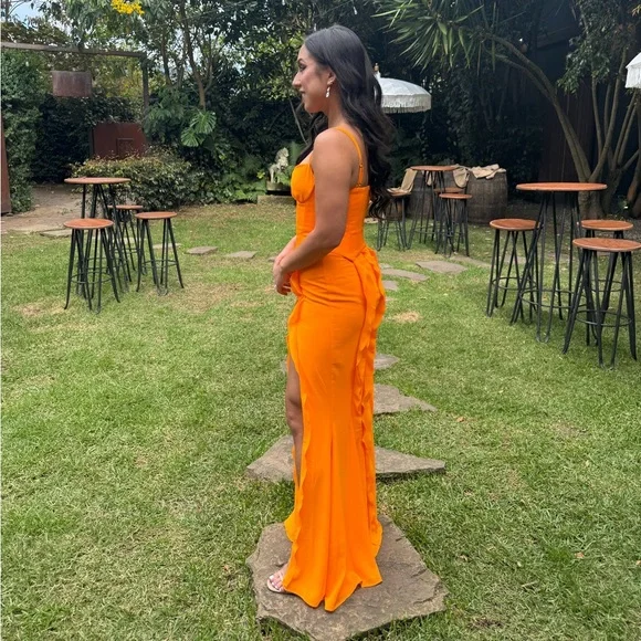 Oh Polly Corset Frill Skirt Maxi Dress - Picture 7 of 7